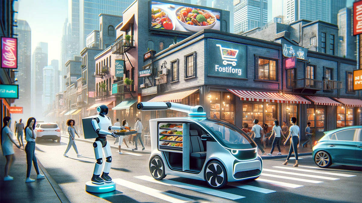 food delivery by robots in the future